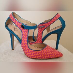 Multi color high heels.  Size 8.5